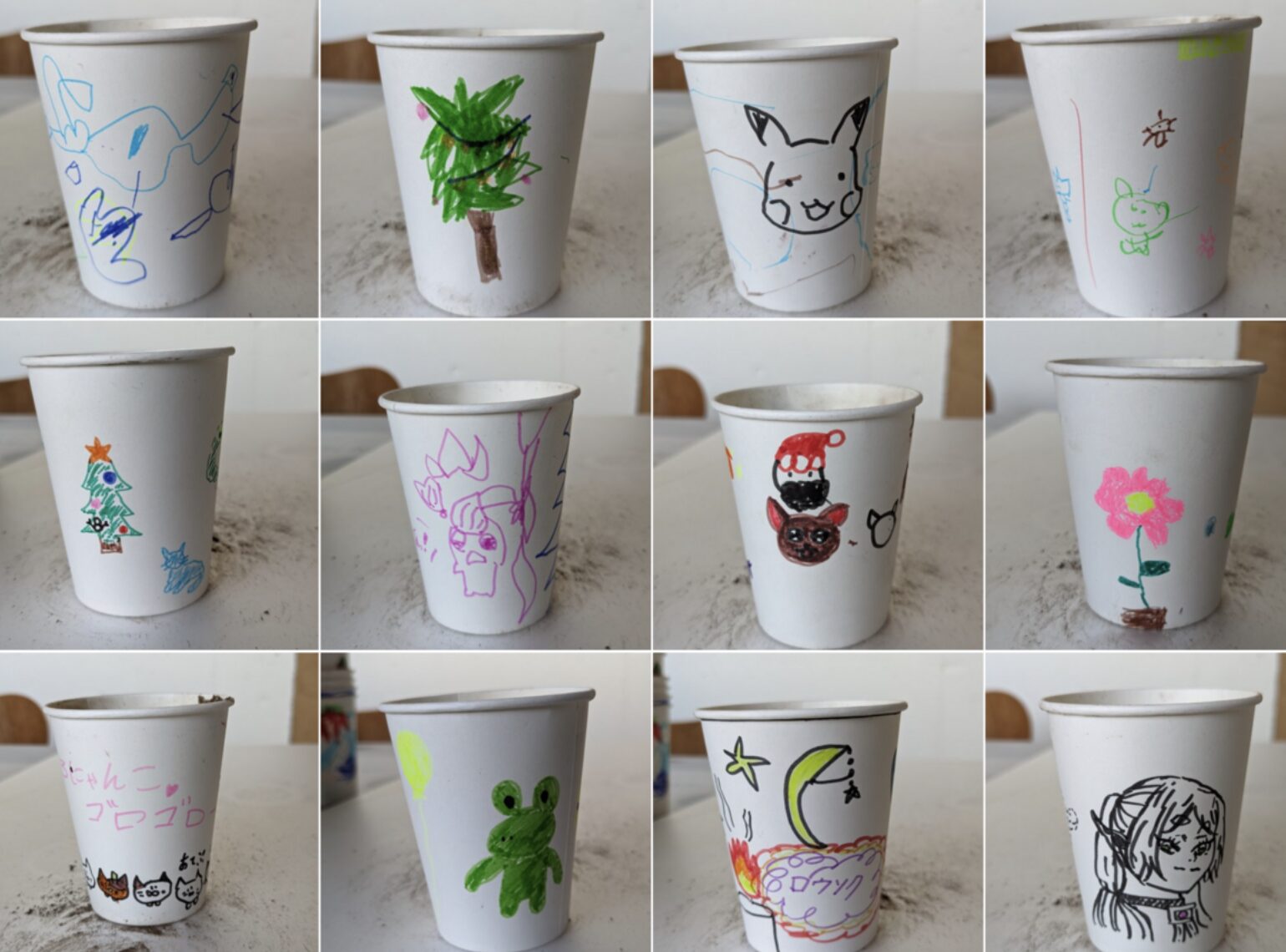 おぱんちゅうさぎ？が描かれた紙コップ